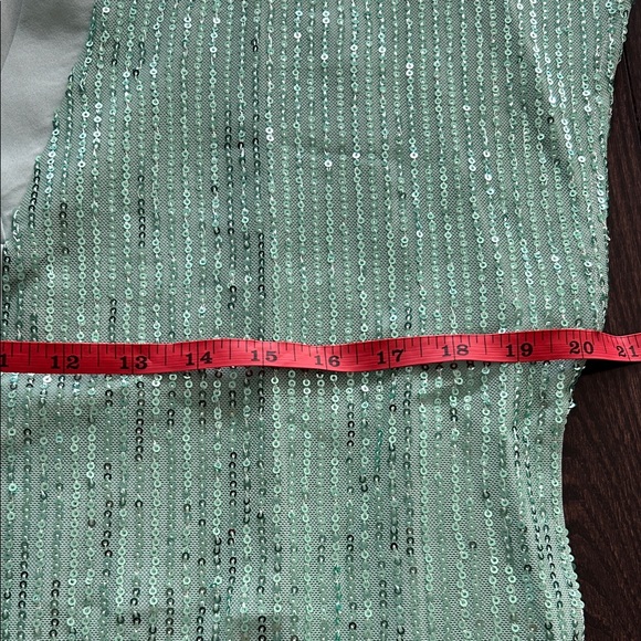 Elegant Mint Green Sequin Top NWOT - Picture 6 of 13